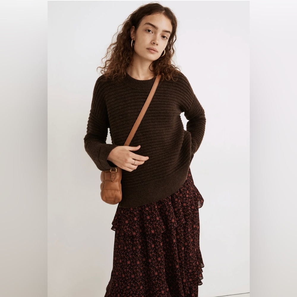Madewell Brown Elsmere Pullover Sweater
